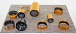 Lot Of 10 - 35MM Film Projector Lenses & Adapters Schneider Kreuznach Kowa. Fixed Price $315.00.