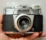 Voigtlander Bessamatic 35MM Slr Camera Body W Skopar Lens Untested. Fixed Price $75.00.