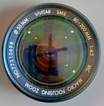 Vivitar Sms 80-200MM 1:4.5 Macro Focusing Zoom Lens #77210698 Japan With Caps. Fixed Price $23.99.